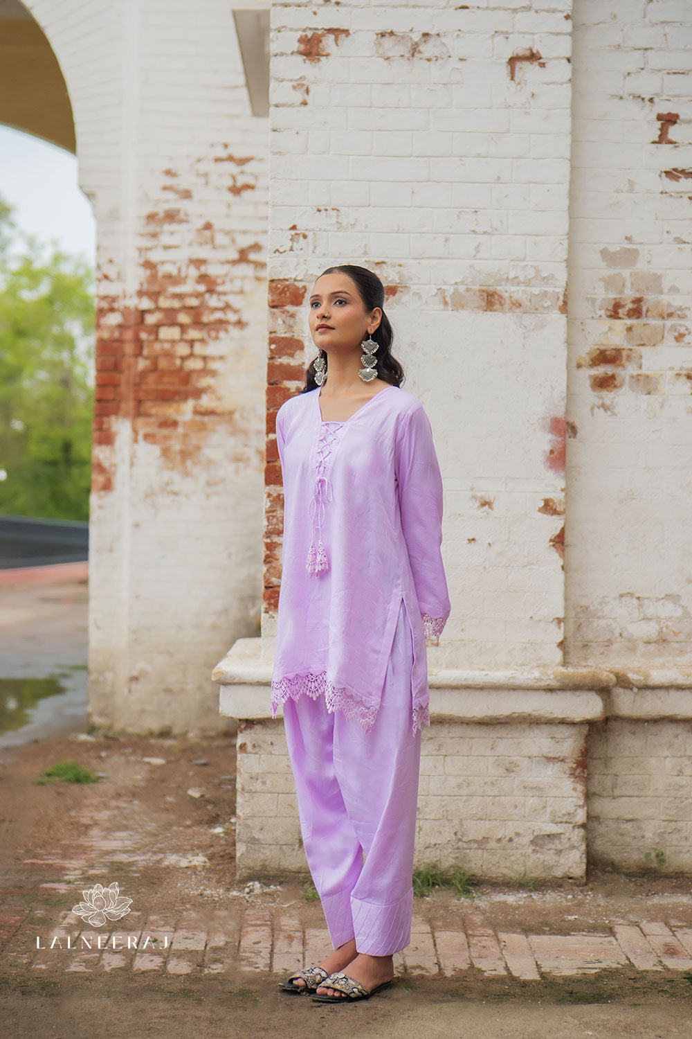 Lilac Scallop Lace Co-ord Set