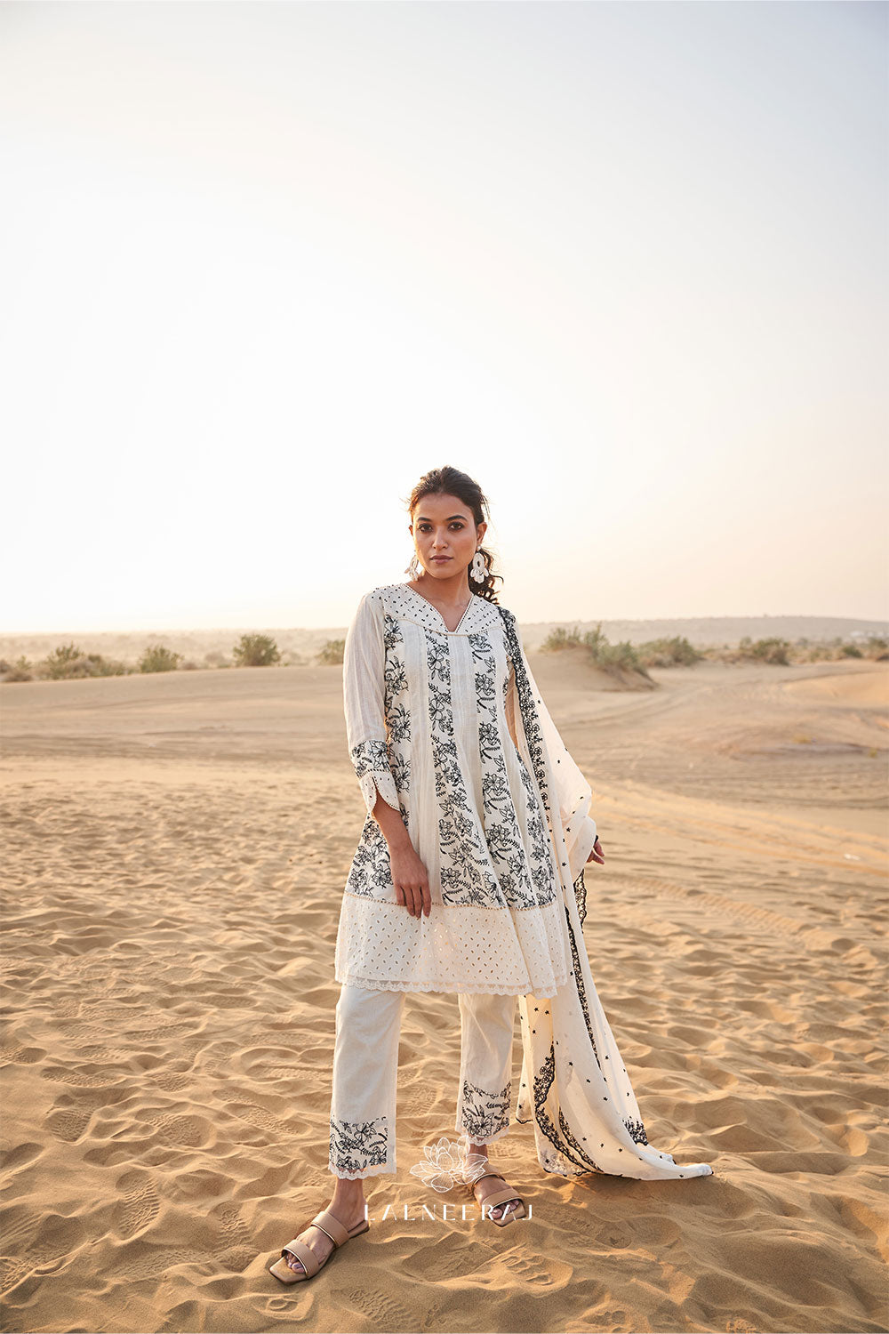 Meher - Embroidered Short Anarkali Set
