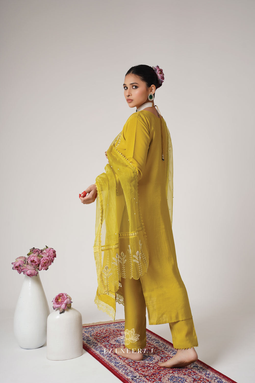 Reshma - Lime Green Kurta Set