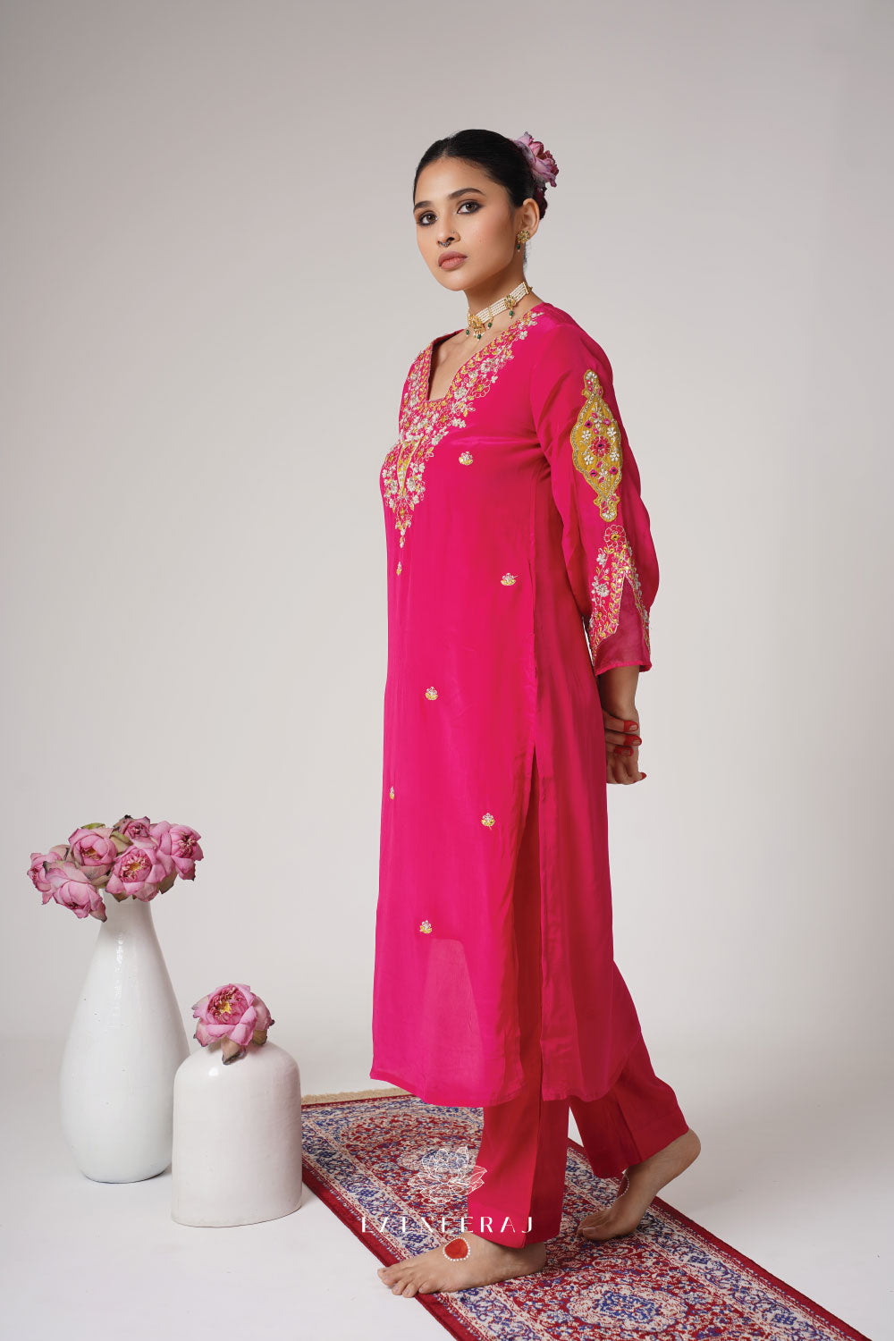 Fana - Pink & Yellow Kurta Set