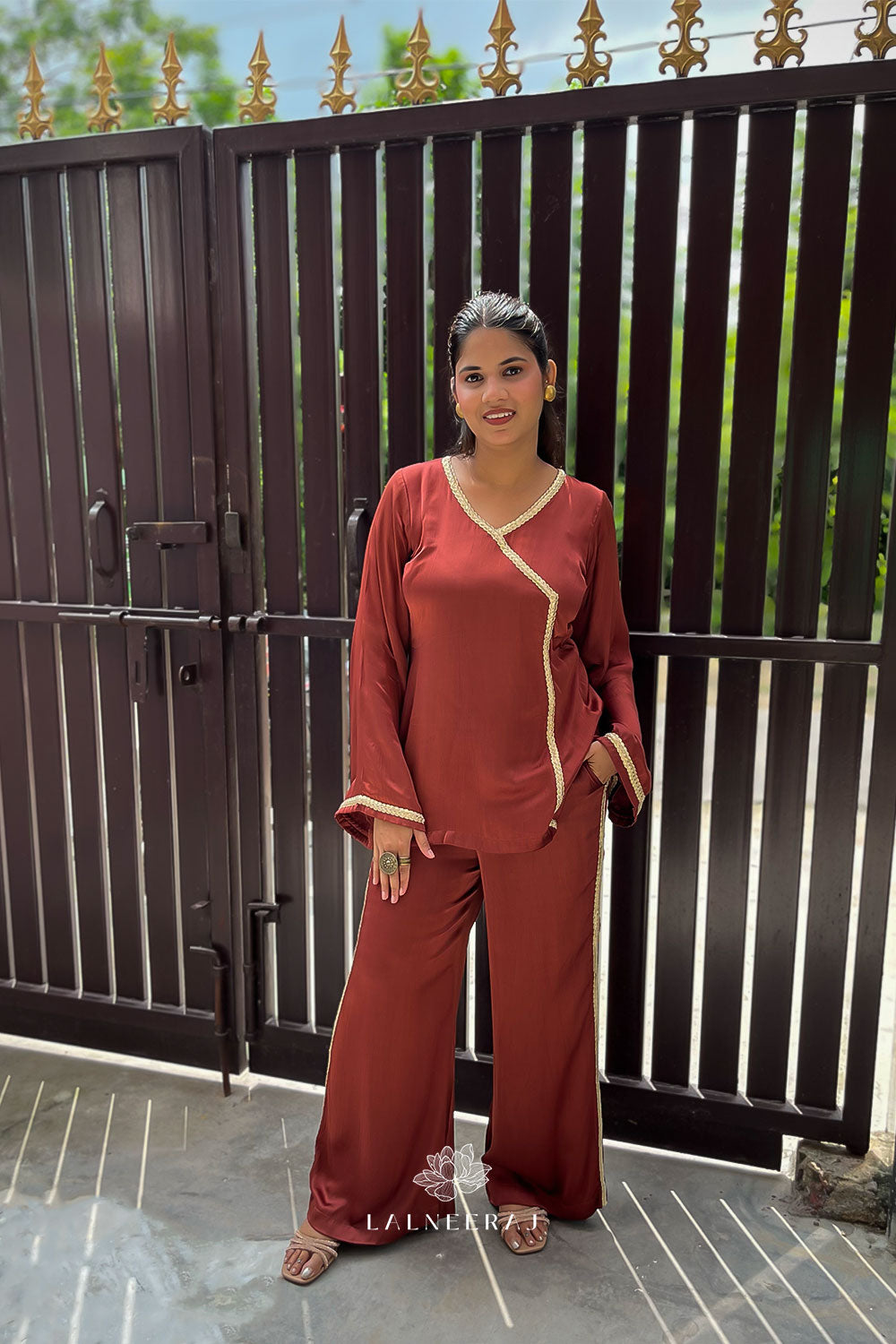 Gulnaar Brown Co-ord Set