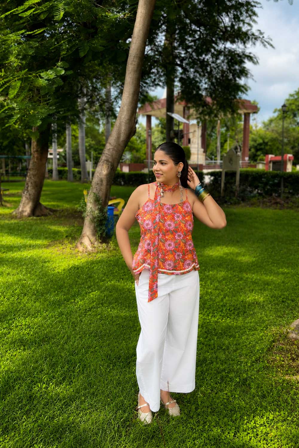 Laila top with scarf