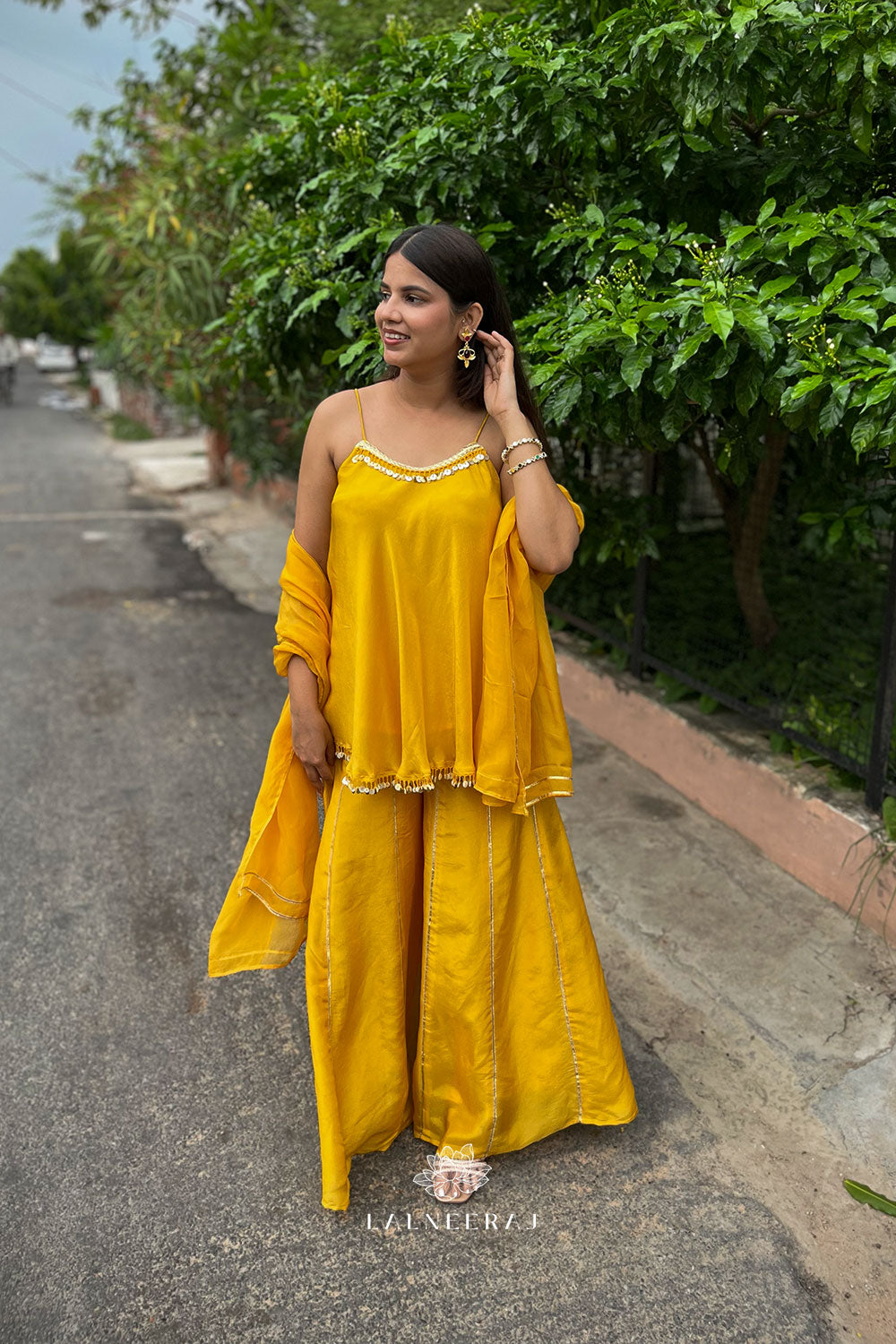 Falak - Yellow Sharara Set
