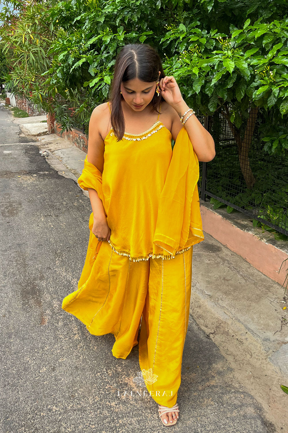 Falak - Yellow Sharara Set