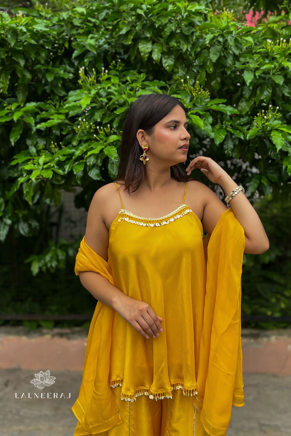 Falak - Yellow Sharara Set