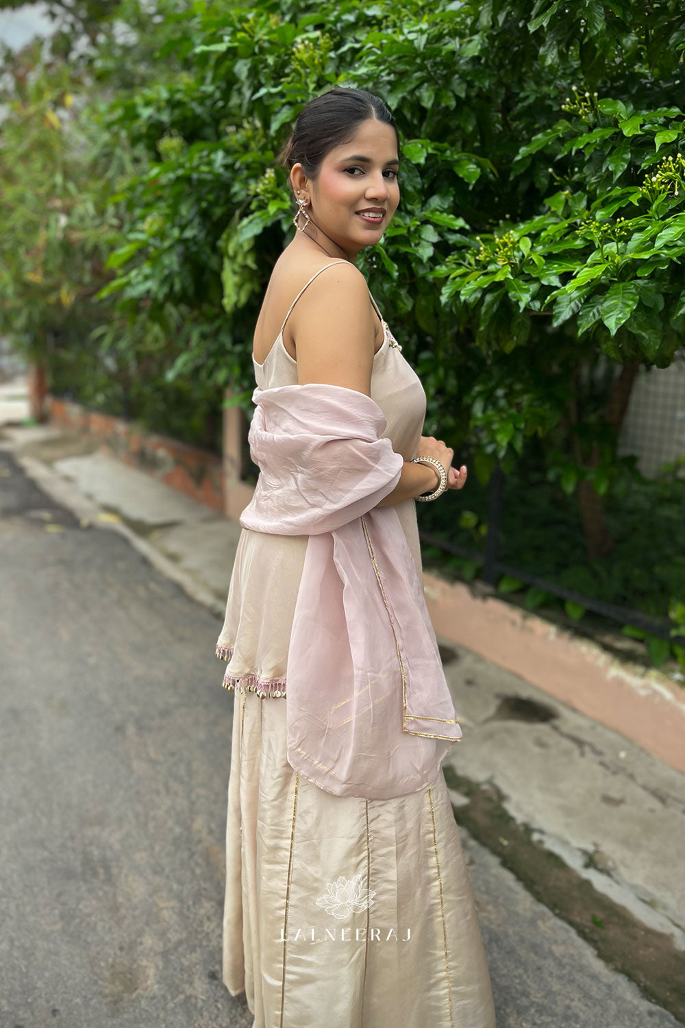Falak - Blush Pink Sharara Set