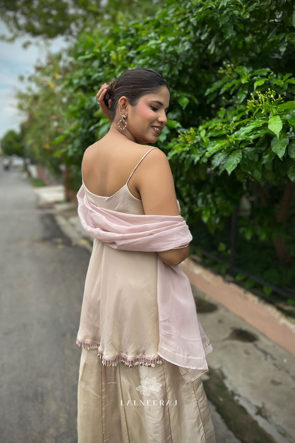Falak - Blush Pink Sharara Set