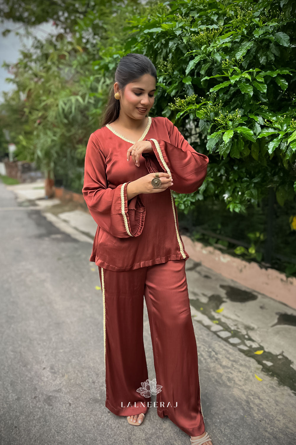 Gulnaar Brown Co-ord Set