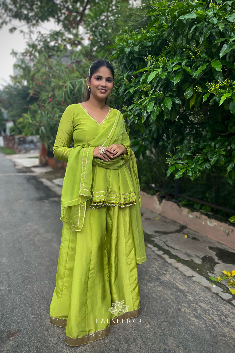 Gulmohar Short Anarkali set