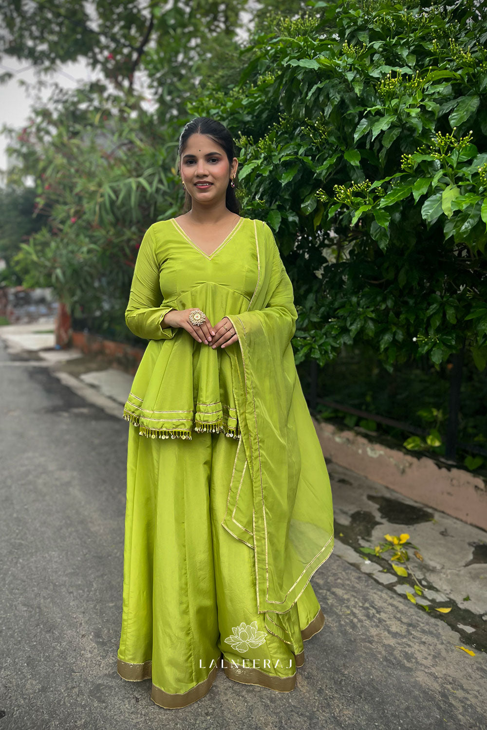 Gulmohar Short Anarkali set