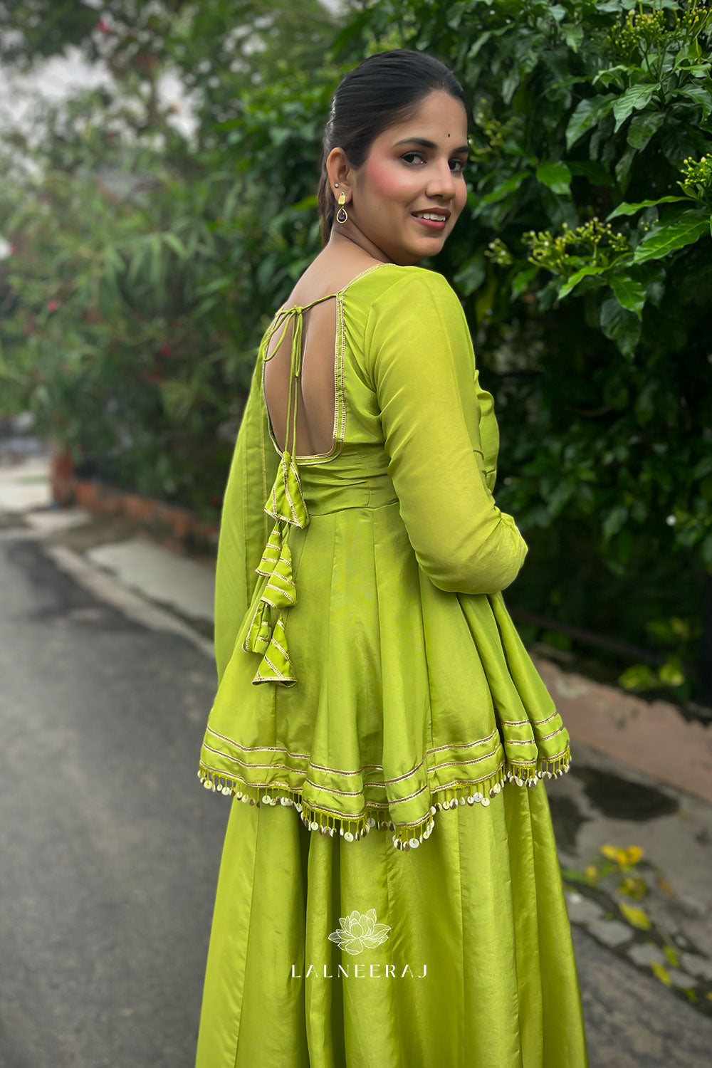 Gulmohar Short Anarkali set