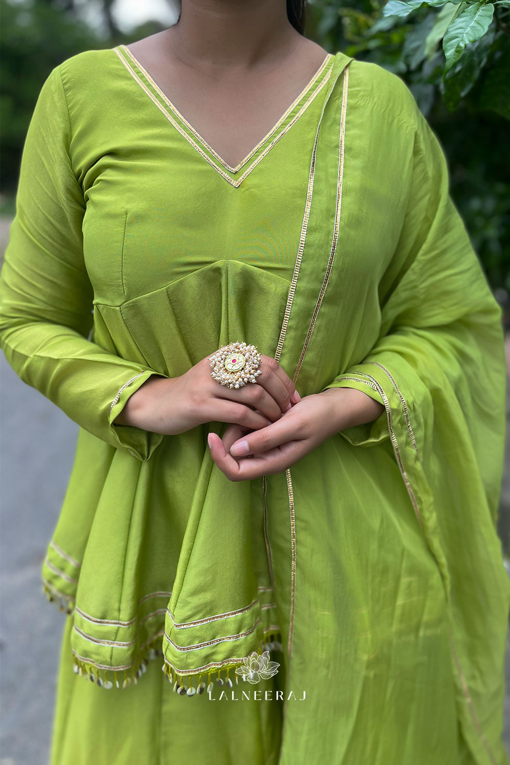 Gulmohar Short Anarkali set