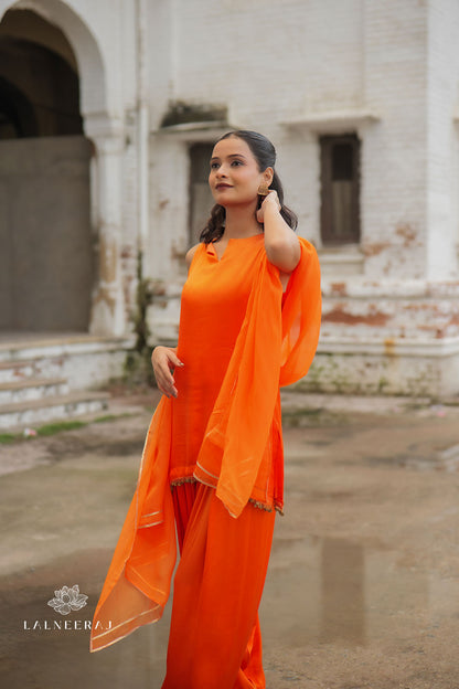Sunehri solid Farshi Salwar Set