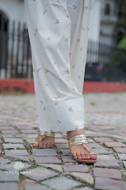 Mustard Floral Farshi Salwar Set