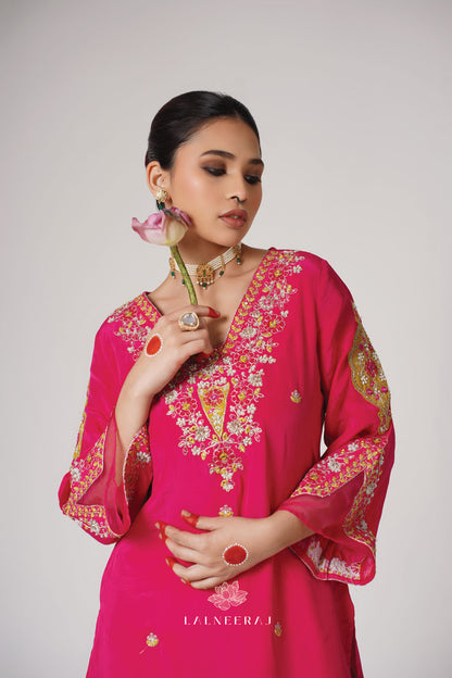 Fana - Pink & Yellow Kurta Set