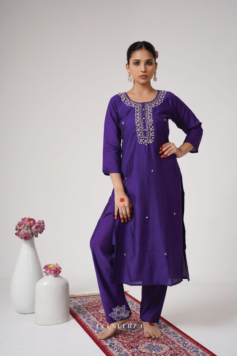 Jaamuni - Purple Kurta Set
