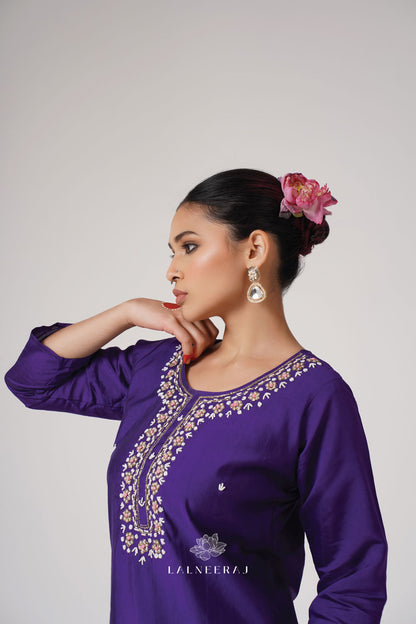 Jaamuni - Purple Kurta Set