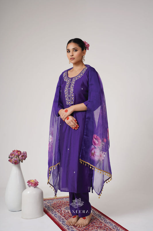 Jaamuni - Purple Kurta Set