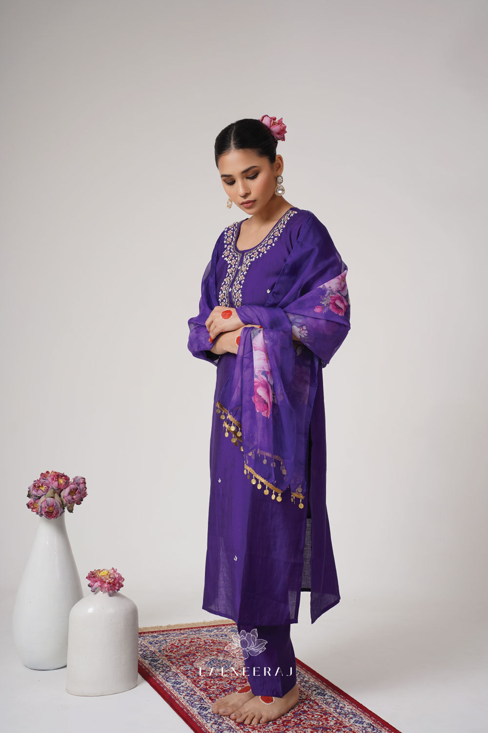 Jaamuni - Purple Kurta Set