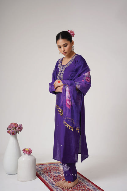 Jaamuni - Purple Kurta Set