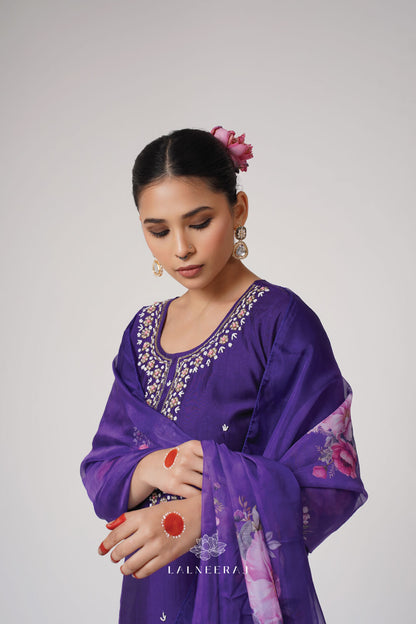 Jaamuni - Purple Kurta Set