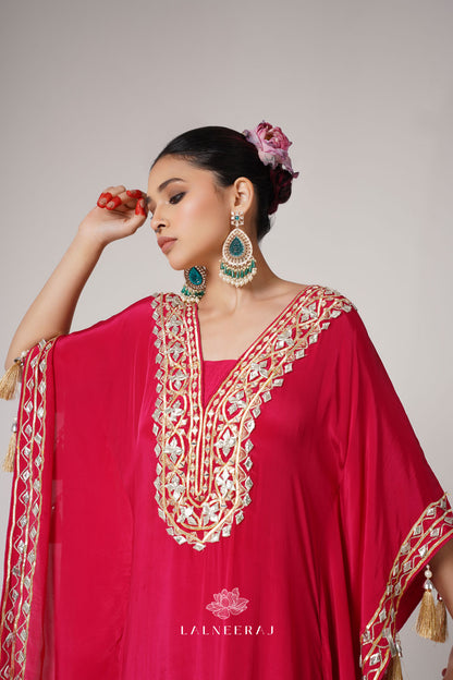 Gul - Gota Patti Pink Kaftan Set