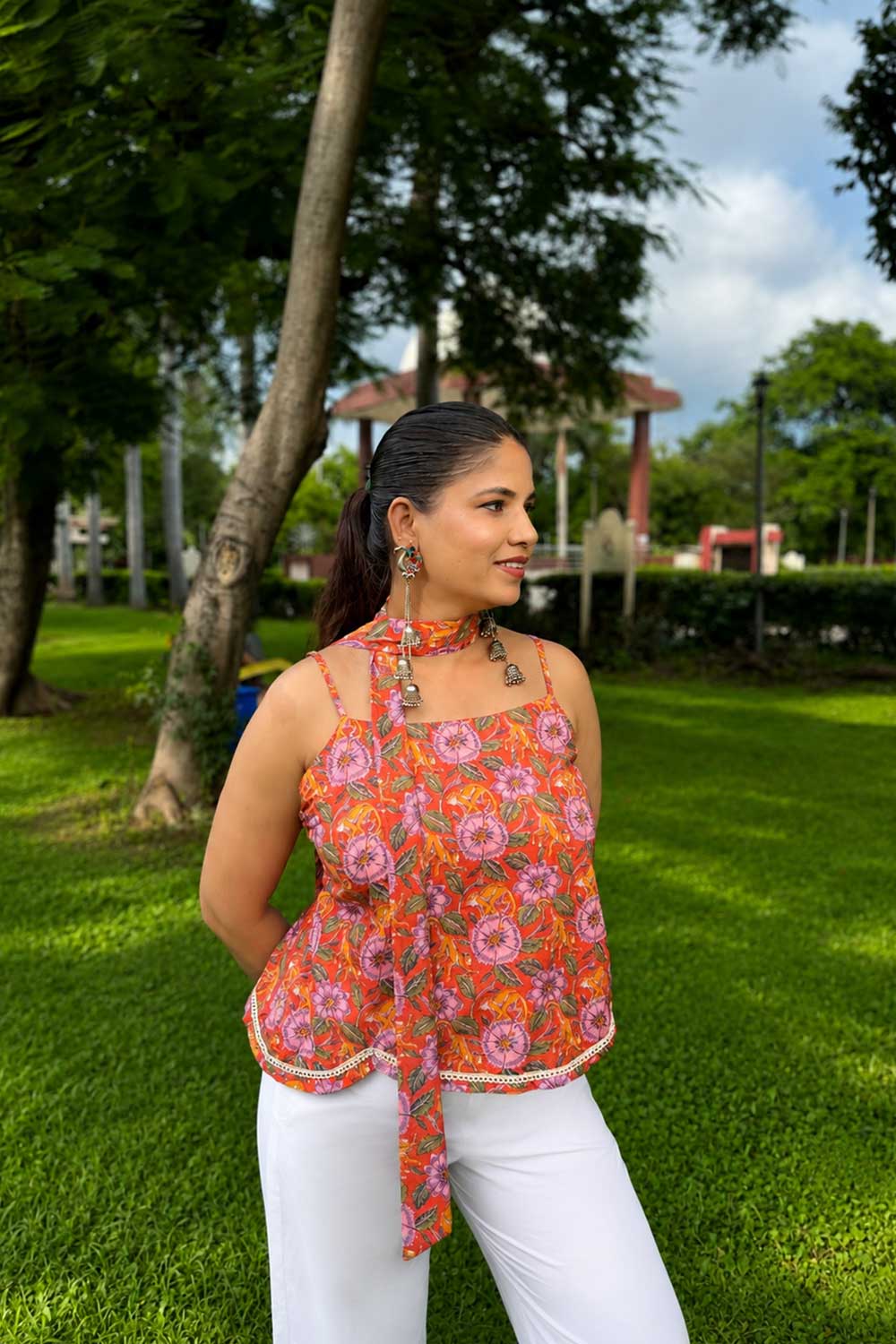 Laila top with scarf