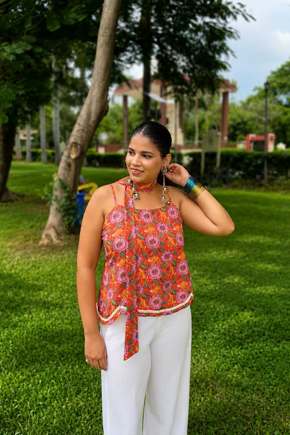 Laila top with scarf