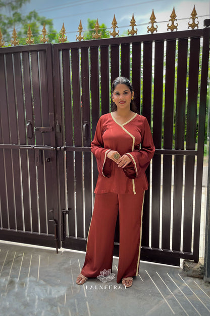 Gulnaar Brown Co-ord Set