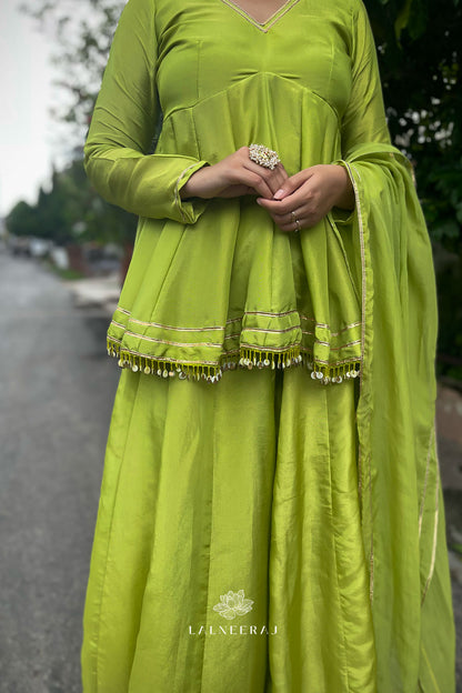 Gulmohar Short Anarkali set