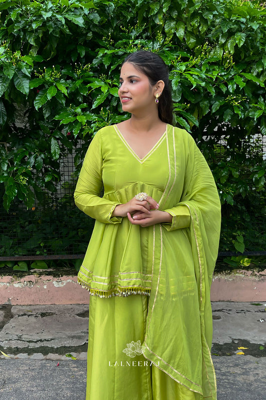 Gulmohar Short Anarkali set