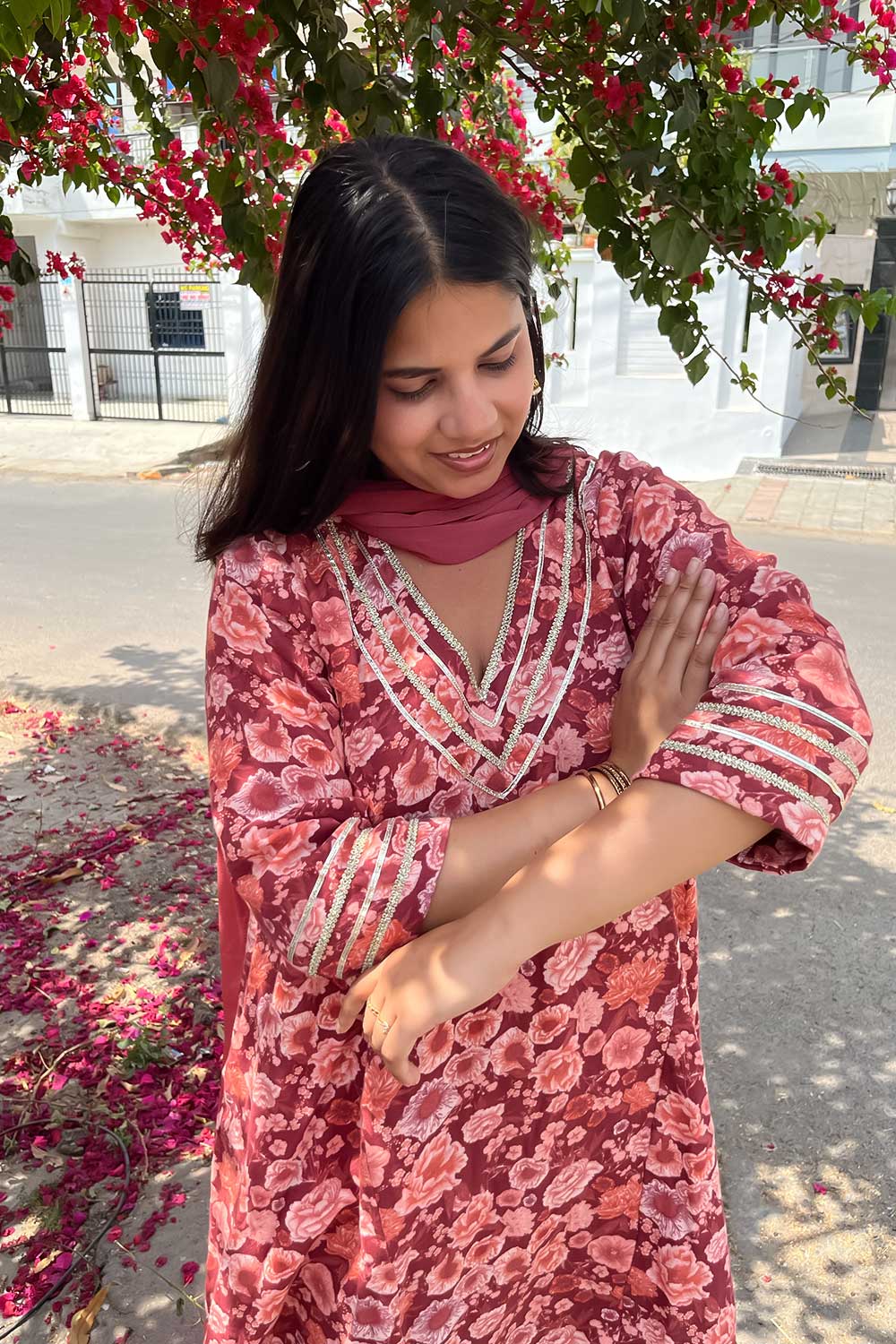 Rose Kurta Set with Dupatta
