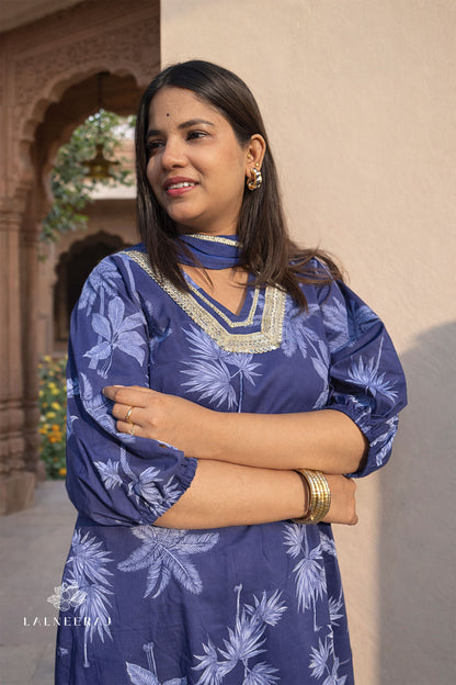 Neel Kurta Set with Dupatta